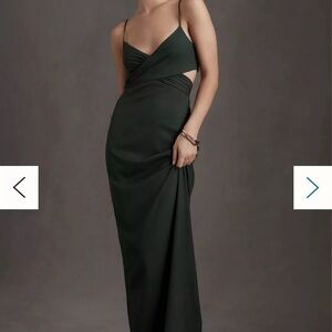 Nwt size 2 bhldn backless crepe dress black